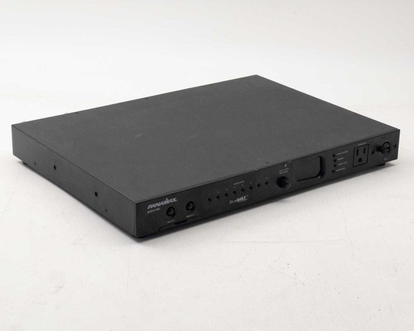 Panamax M4315-PRO power conditioner – front panel angled view from left side showing outlet status indicators
