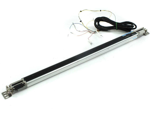 Keyence SL-V14L safety light curtain receiver full-length view with wiring harness