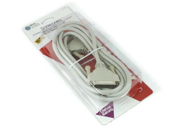 Woods 5984 25-Pin DB25 male-to-male switch box cable, 10 ft, sealed in original retail blister packaging