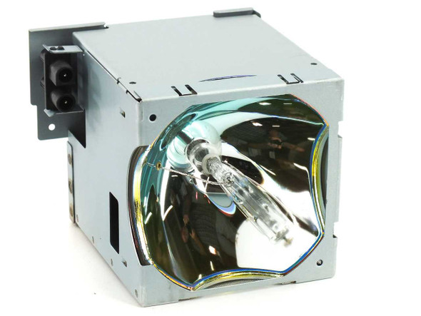 InFocus LAMP-021 projector lamp module with metal housing and reflector, front view