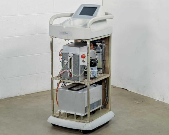 Lumenis LightSheer XC diode laser hair removal system – left side view showing open chassis with internal components exposed