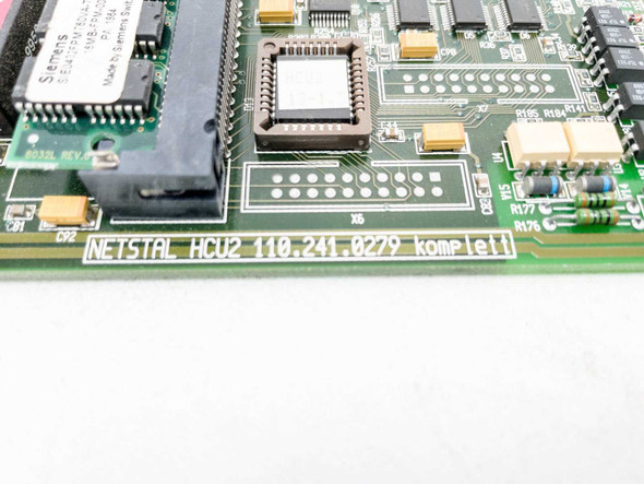 Netstal HCU2 110.241.0279 Komplett PCB silkscreen label closeup showing part number and board identification markings