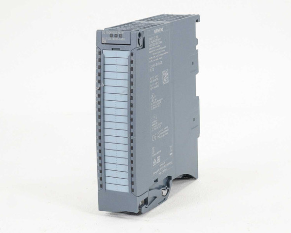 Siemens 6ES7522-1BH01-0AB0 S7-1500 Digital Output Module — front-left angled view showing terminal wiring connectors and DIN rail clip