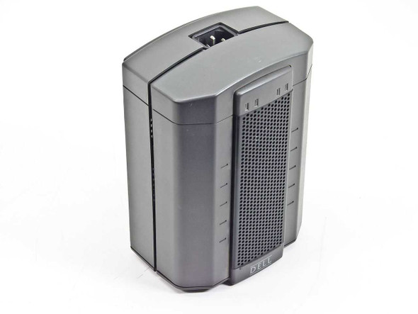 Dell ABC-1 Laptop Battery Charging Station – front and right-side angled view showing Dell logo and ventilation grille