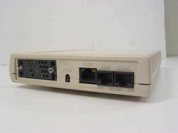 Racal-Datacom Excalibur ISX 5311 — rear panel showing DTE pin-block connector, PWR jack, 10BT Ethernet RJ-45, NMI RJ-45, and DS1A port
