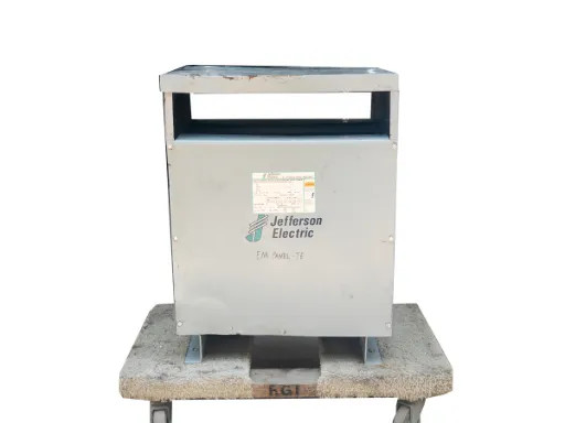 Jefferson Electric 423-3194-055 transformer – front face view showing Jefferson Electric logo and nameplate label