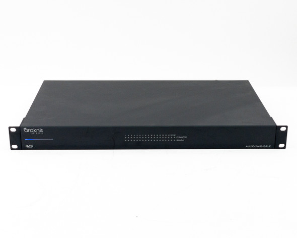 Araknis AN-210-SW-R-16-POE 210 Series Websmart switch – straight front view showing full front panel with port LEDs and Araknis Networks branding