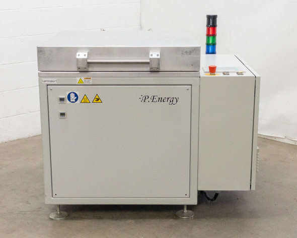 P. Energy laminator — electrical control cabinet with Siemens SITOP power supply and safety interlocks