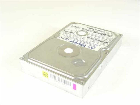 Maxtor 91366U4 13.6GB 3.5-inch IDE hard drive — top and rear-right angle showing label and drive body
