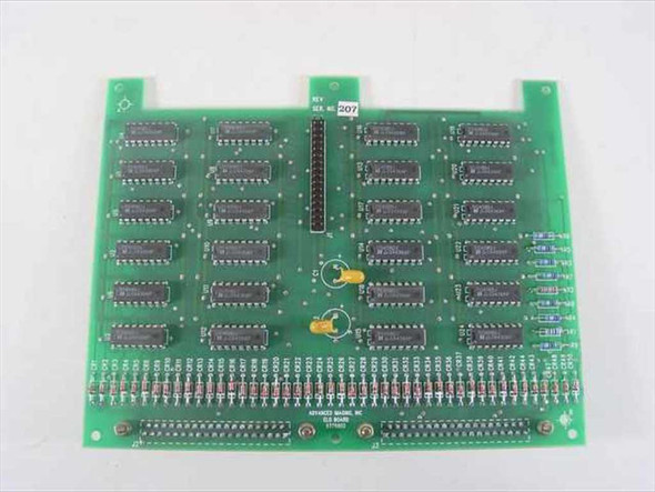 Advanced Imaging Inc 9376902 ELG Board PCB — component side with populated DIP logic ICs and center card-edge connector