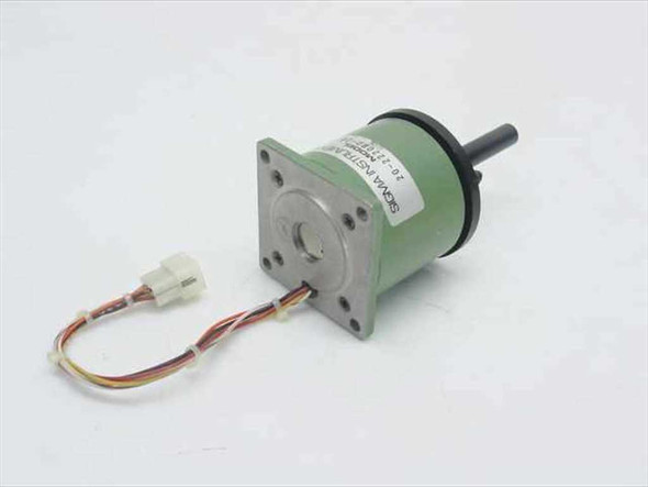 Sigma Instruments 20-2220BD-28178 stepping motor – side/rear angled view showing face-mount flange and multi-wire connector