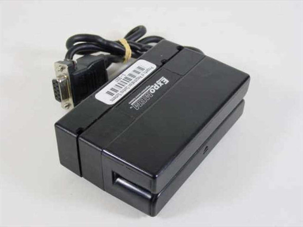 Posh MR3-RS magnetic smart card reader front view with attached DB9 RS-232 serial cable and card slot visible