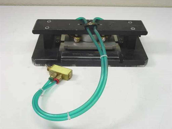 Mack Corp S1014-2 Air Actuated Bonder Assembly – front view showing black anodized frame and pneumatic fittings