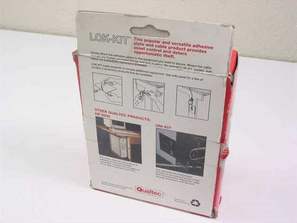 Qualtec Lok-Kit 06127 — back of retail box with product description, installation diagrams, and other Qualtec products shown