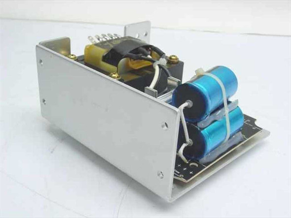 Sola SLS-05-060-1 open-frame regulated power supply, angled side view showing transformer, capacitors, and PCB assembly