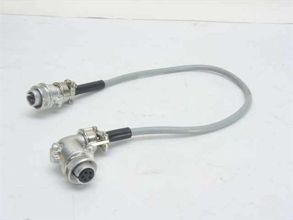 CTI Cryogenics OLFLEX 190 4-pin power cable 1.7 ft — full cable showing straight male connector at top and right-angle female connector at bottom