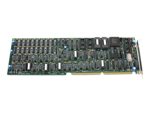 Zenith 85-3360-02 CPU Memory Expansion Board SBR204 — top side component view showing dense DIP IC array and AMD 286 processor