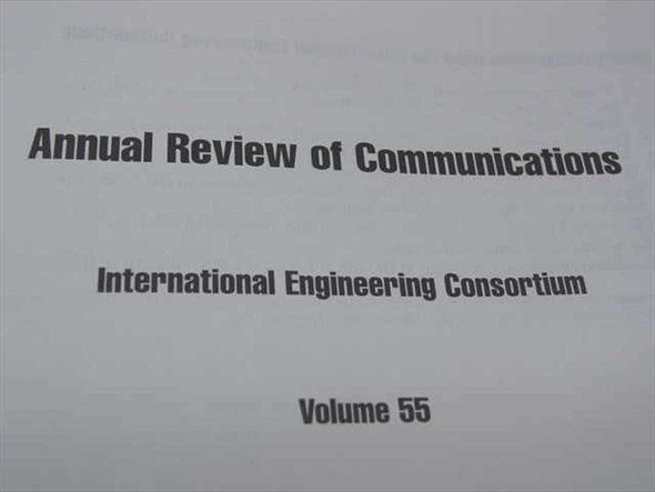 Annual Review of Communications Volume 55 title page — showing publication title, International Engineering Consortium, and Volume 55