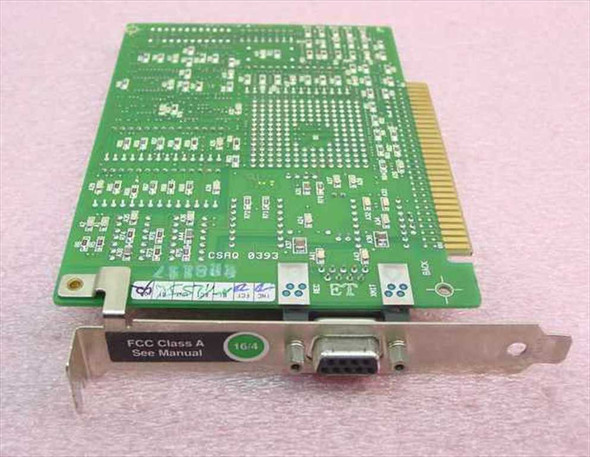 IBM 92F4555 Token Ring ISA card – PCB back side showing CSRQ 0393 date code and 16/4 speed sticker on bracket