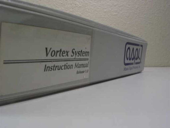 ASPI Vortex System Instruction Manual Release 1.0 – spine view showing title and ASPI logo