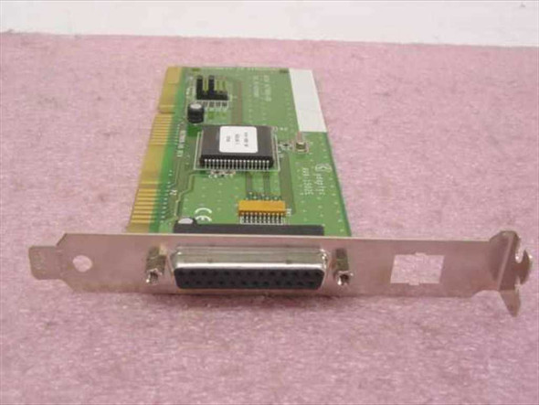Adaptec AVA-1502E 16-bit ISA SCSI adapter card — front view showing DB25 external SCSI port and bracket