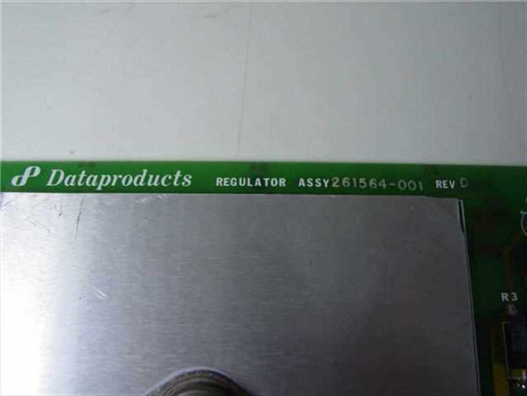 Dataproducts Regulator Assy 261564-001 Rev C — close-up of PCB silkscreen label showing model number and revision