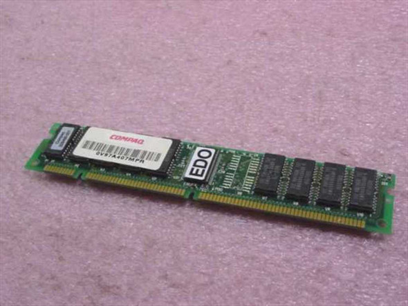 Compaq 228468-001 32MB EDO DIMM memory module front view showing Compaq label and EDO sticker
