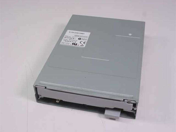 Sony MPF920-E 3.5 inch internal floppy disk drive – top and front angled view showing drive bay and label