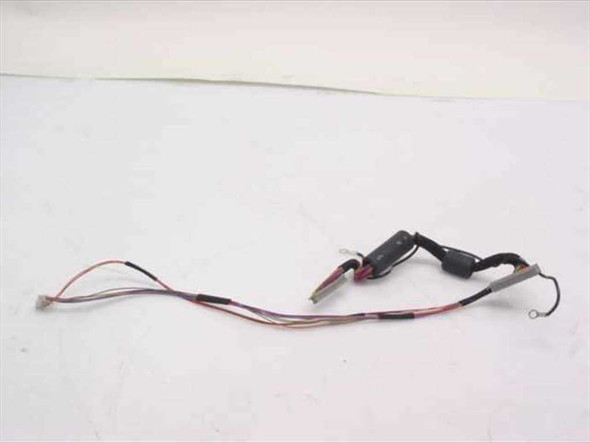 Toshiba Satellite P-100 wire harness – side view showing full length of multi-colored wire bundle and black inline connector block
