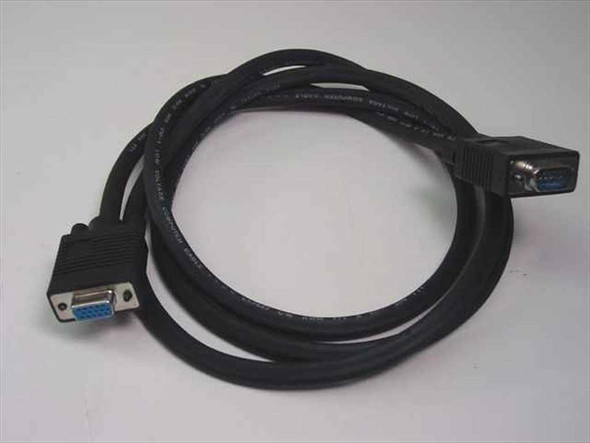 Pan-International 2919 6ft VGA extension cable full length view showing HD15 male and female connectors