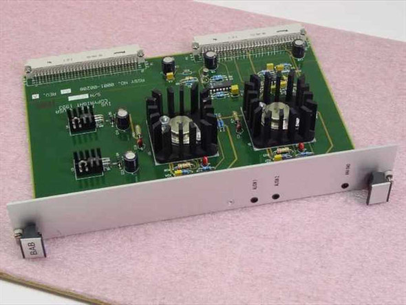 IVS 0001-00208 BAB Board Accuvision 200 Vacuum System Control Board – front view showing board mounted in aluminum carrier with two large heatsinks