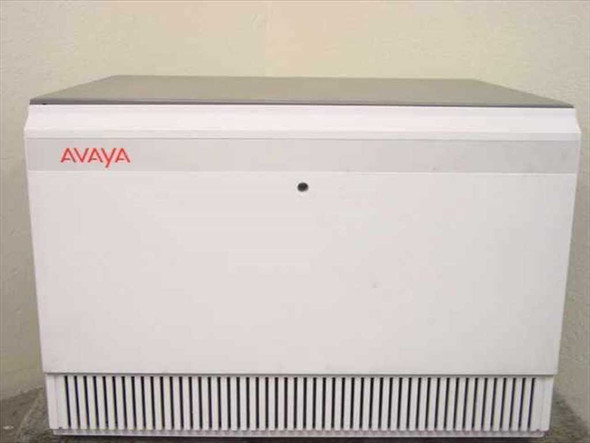 Avaya Definity 109478 Enterprise Communication Server — front panel view showing white cabinet with Avaya logo