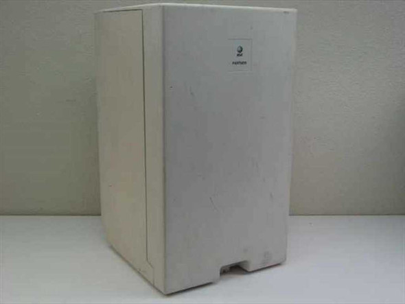 Avaya AT&T Lucent Partner II 103F PBX system front view with cover closed — Avaya logo visible on white cabinet