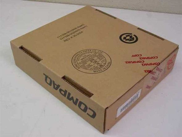 Compaq KMM KVM switch box cable 110936-B25, sealed Compaq box bottom and side view showing Made in China stamp