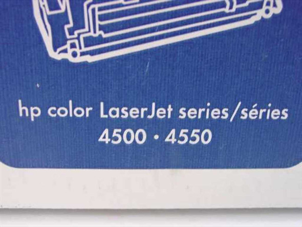 HP Color LaserJet Fuser Kit box detail showing compatibility with LaserJet 4500 and 4550 series