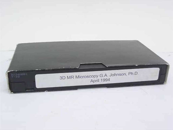3D MR Microscopy G.A. Johnson Ph.D. April 1994 VHS videotape in black case – label view showing title and date