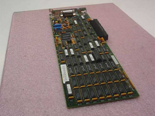 Data Translation DT2255 MacCapture 06973 NuBus board – angled top view showing memory array, edge connector, and rear bracket with DB-15 port
