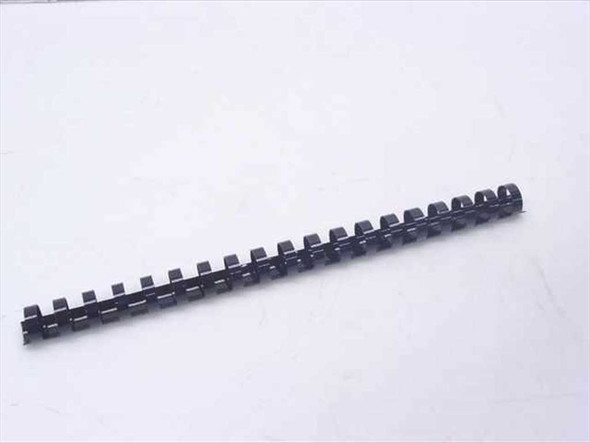 Single GBC 4013485 navy blue plastic 19-ring binding comb, 11 inches long, isolated on white