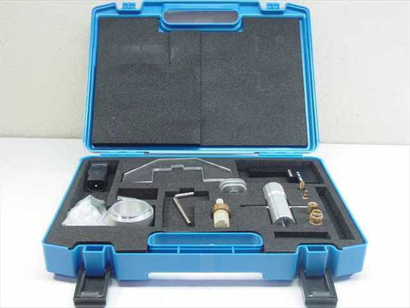 Polaroid 35mm Camera spare and repair kit open in blue foam-lined hard case showing all components in place