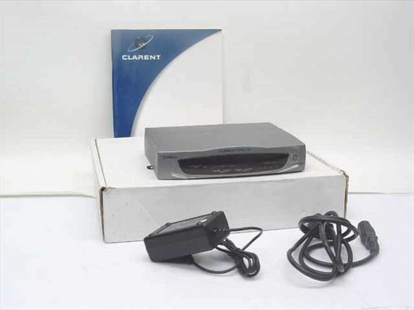 Clarent CPG 101 gateway unit with user manual, external power supply, and box