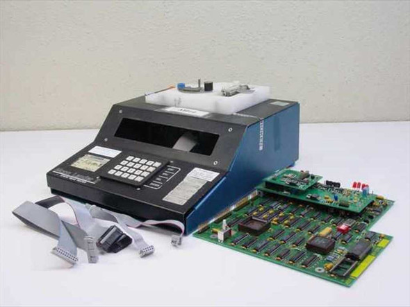 Conner Moon Lander II Static Head Tester 044205 — full unit shown with two PCBs and ribbon cables laid out in front