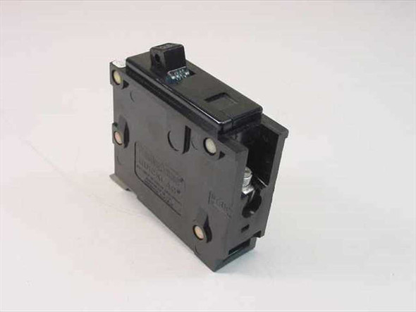 Westinghouse MJ-1588 Type BA 1-Pole 15A Circuit Breaker – front-left angled view showing toggle switch and mounting tabs