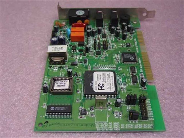 Digicom Modem Blaster DI5656/5600 ISA modem card – angled view showing main controller chip and RJ-11 port