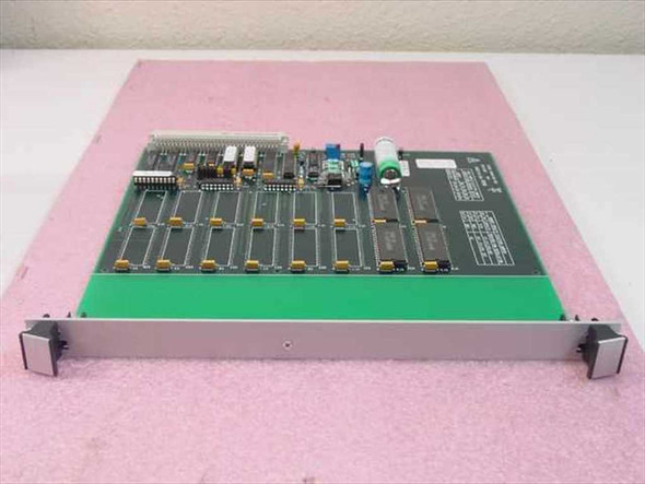 Staubli Unimation W.211.149.00 PCA 512KB Memory Card – front view showing green PCB with memory ICs and front panel bracket