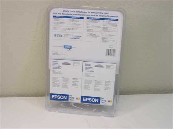 Epson S020191 S020089 color ink cartridge 2-pack — rear of blister packaging with barcode and multilingual text