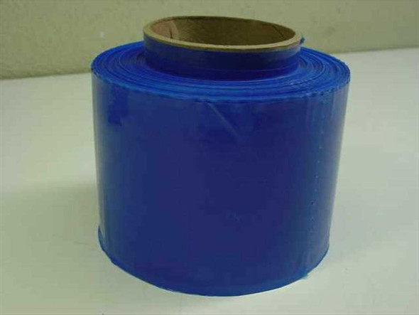 Crosstex BFBL Blue Barrier Film roll — side view showing blue film wound on cardboard core