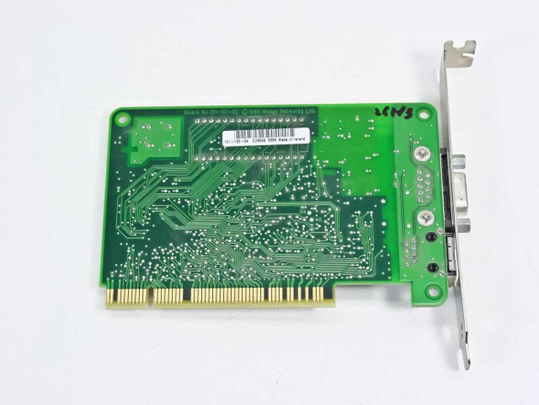 Madge Smart 16/4 PCI Ringnode 151-100-04 — PCB rear/solder side view showing green board and PCI edge connector