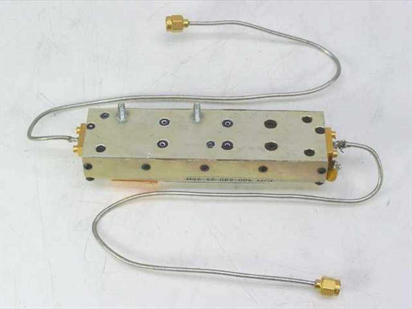 LCF Enterprises A017 RF Power Amplifier top/bottom view showing machined aluminum housing with mounting holes and partial label reading 405E-6E-0E2-00L