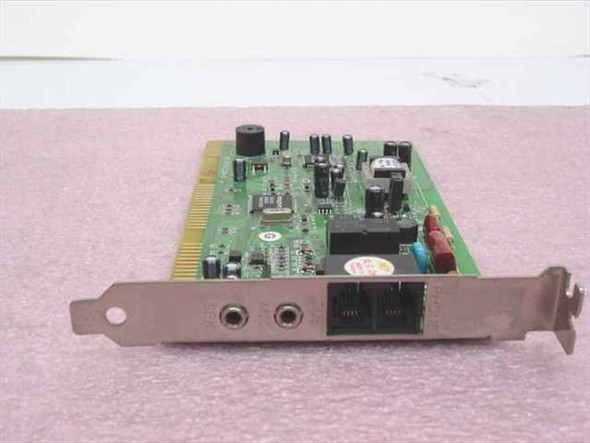 Creative Labs DI5660 Modem Blaster ISA combo card – front bracket view showing two 3.5mm audio jacks and dual RJ-11 modem ports