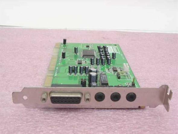 Creative Labs CT4180 Sound Blaster Vibra 16 ISA sound card — front bracket view showing DB-15 game port and three 3.5mm audio jacks